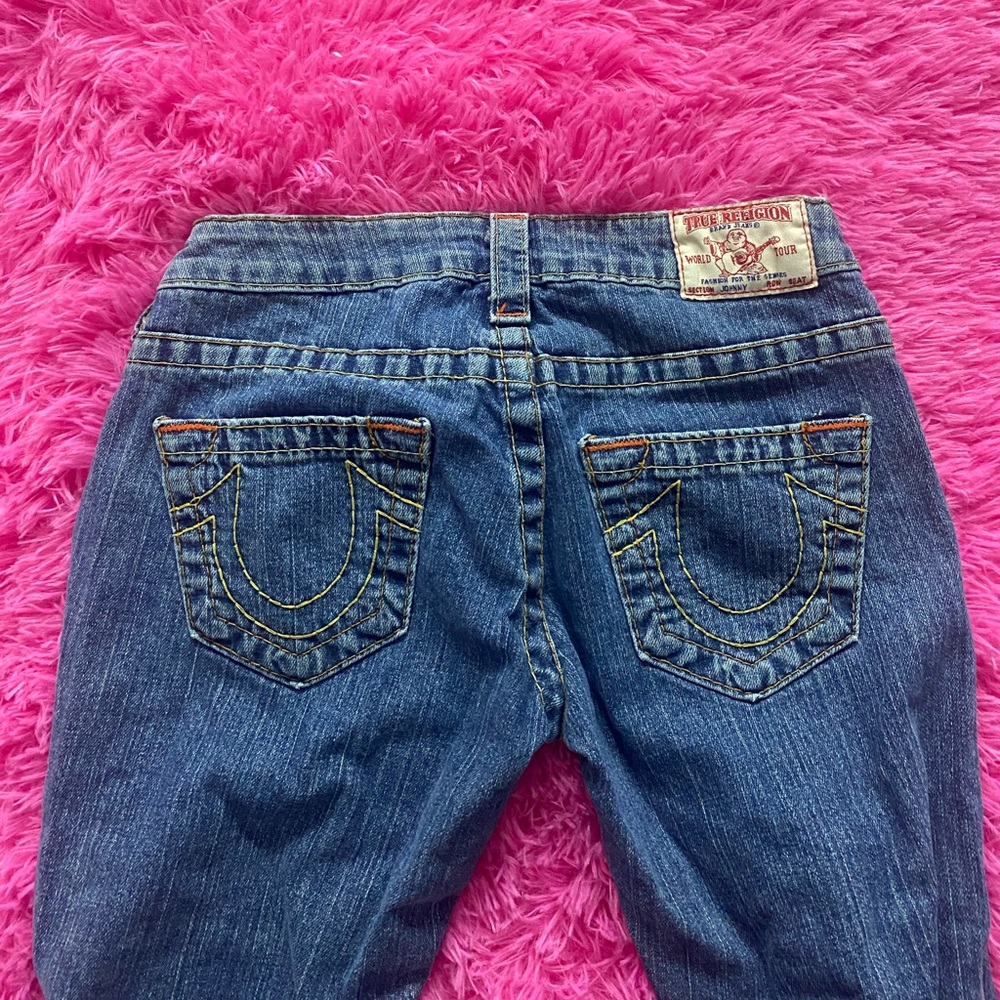 true religion low rise denim jean